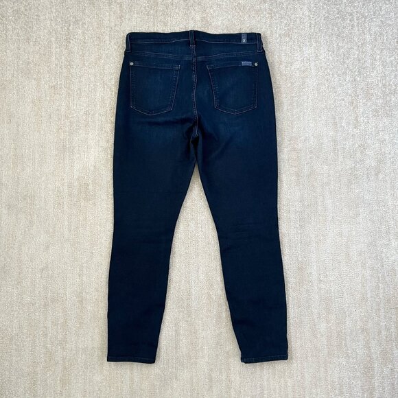 7 For All Mankind Gwenevere High Waist Ankle Blue Jeans 31 - Picture 4 of 10